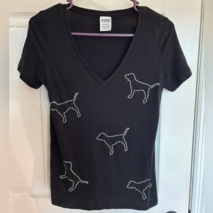 PINK VS dog short sleeve shirt